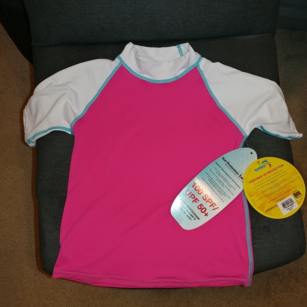 NWT SunSkinz Swim Top Childs Size 8